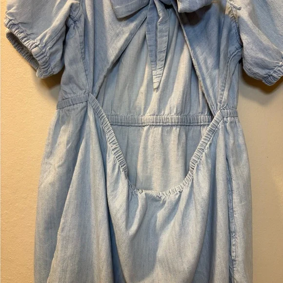 Old Navy Light Blue Puff Sleeve Mini Dress - Picture 8 of 13